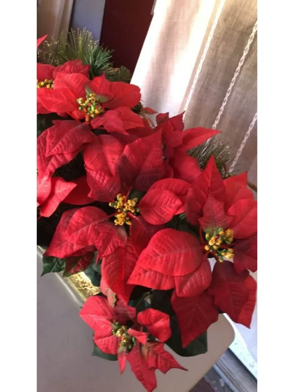 N/A artificial poinsettia